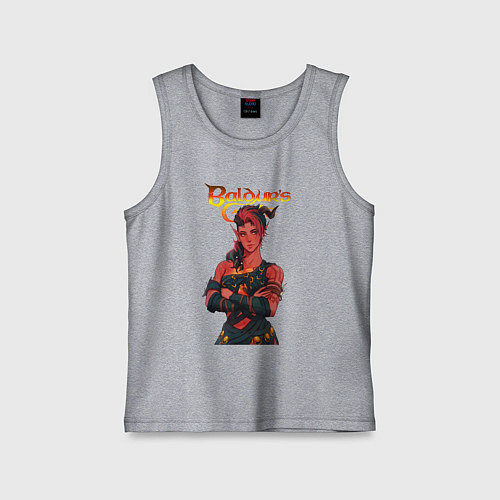 Детская майка Карлах - врата балдура / Меланж – фото 1