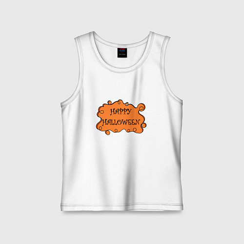 Детская майка Happy хэллоуин / Белый – фото 1