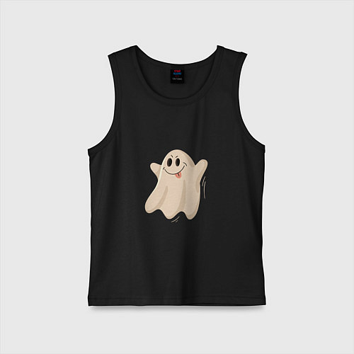 Детская майка Привидение смешное / Черный – фото 1