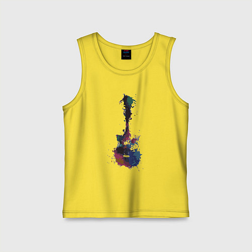 Детская майка Guitar splash / Желтый – фото 1