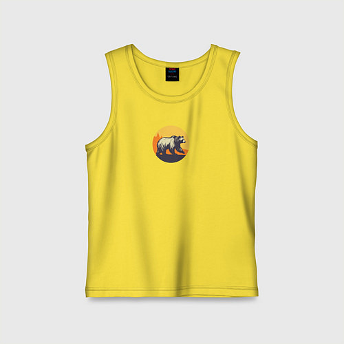 Детская майка Медведь на прогулке / Желтый – фото 1