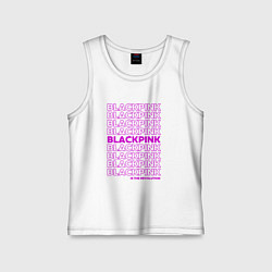 Майка детская хлопок Blackpink kpop - музыкальная группа из Кореи, цвет: белый