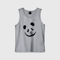 Майка детская хлопок Голова милой панды, цвет: меланж