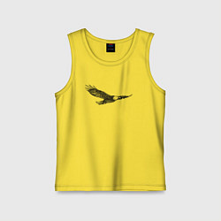 Майка детская хлопок Орёл летит, цвет: желтый