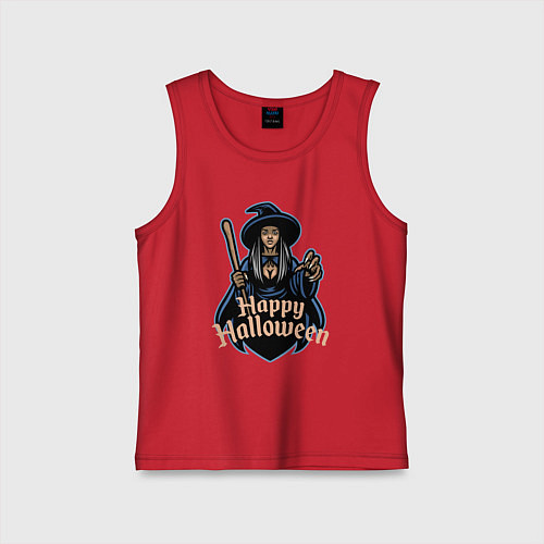Детская майка Ведьма Хэллоуина / Красный – фото 1