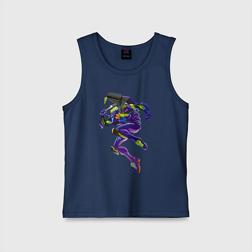 Детская майка Био-робот евангелион 01 / Тёмно-синий – фото 1