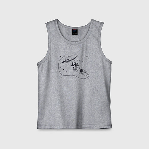 Детская майка Рождён летать / Меланж – фото 1