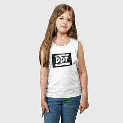 Майка детская хлопок ДДТ - логотип, цвет: белый — фото 2