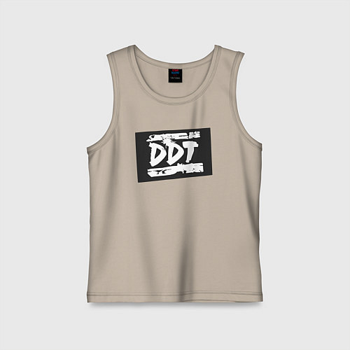 Детская майка ДДТ - логотип / Миндальный – фото 1