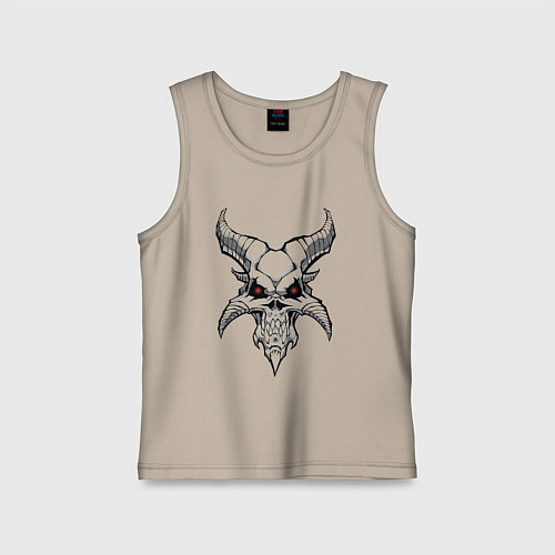 Детская майка Череп демона / Миндальный – фото 1