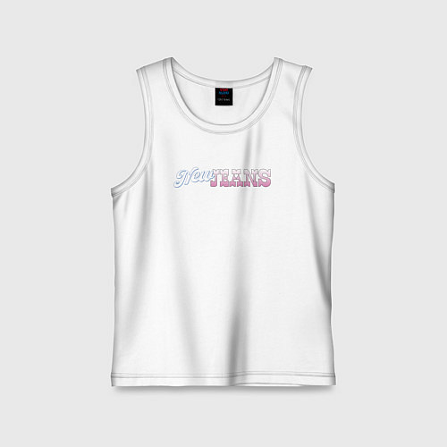 Детская майка Newjeans logo / Белый – фото 1