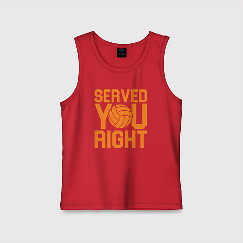 Детская майка Served you right / Красный – фото 1