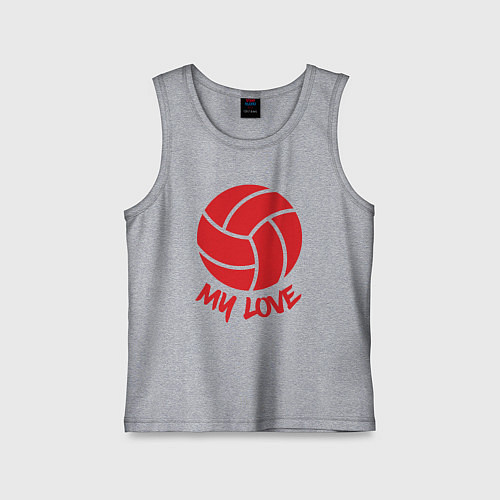 Детская майка Volleyball my love / Меланж – фото 1