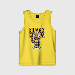 Майка детская хлопок Kobe black mamba, цвет: желтый