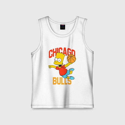 Детская майка Чикаго Буллз Барт Симпсон / Белый – фото 1