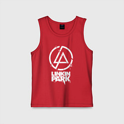 Майка детская хлопок Linkin Park - white, цвет: красный