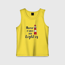 Майка детская хлопок Маяк ретро, цвет: желтый