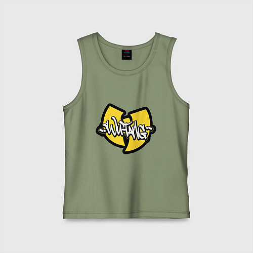 Детская майка Wu tang - logo / Авокадо – фото 1