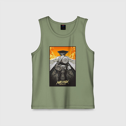 Детская майка Безумный Макс - мотор / Авокадо – фото 1