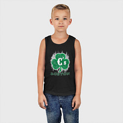 Майка детская хлопок Boston Celtics style, цвет: черный — фото 2