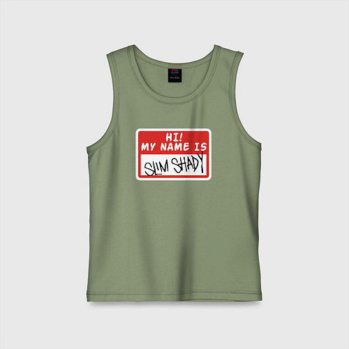 Детская майка Hi my name is / Авокадо – фото 1