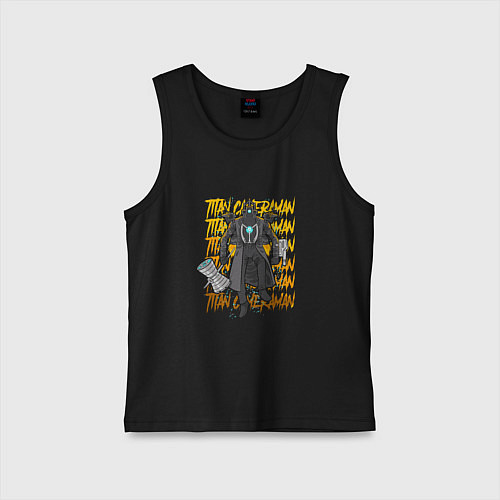 Детская майка Титан Камерамен / Черный – фото 1
