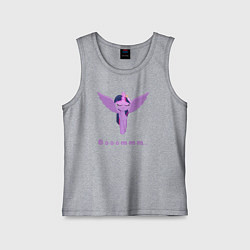 Майка детская хлопок Твайлайт Спаркл в медитации, цвет: меланж