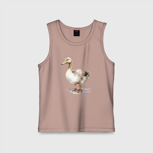 Детская майка Серый гусь / Пыльно-розовый – фото 1