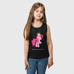 Майка детская хлопок Королева тортиков Пинки Пай, цвет: черный — фото 2