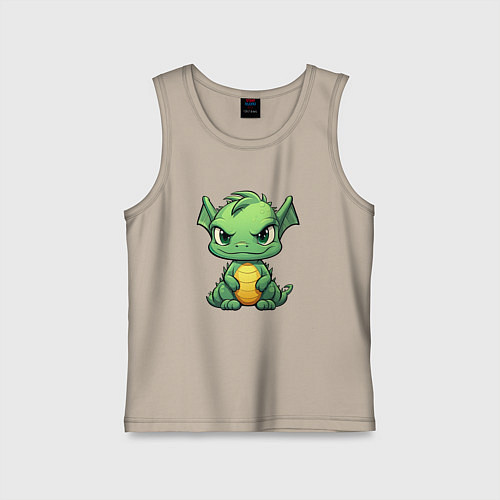 Детская майка Добрый дракон 2024 новый год / Миндальный – фото 1