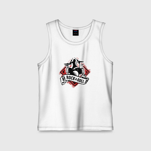 Детская майка Барабанщик Рокнрол / Белый – фото 1