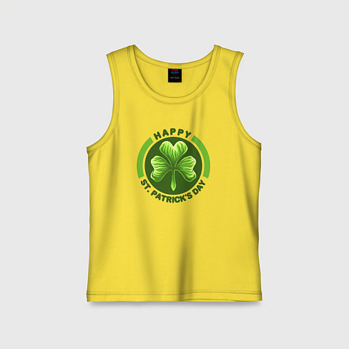 Детская майка Счастливого дня святого Патрика / Желтый – фото 1