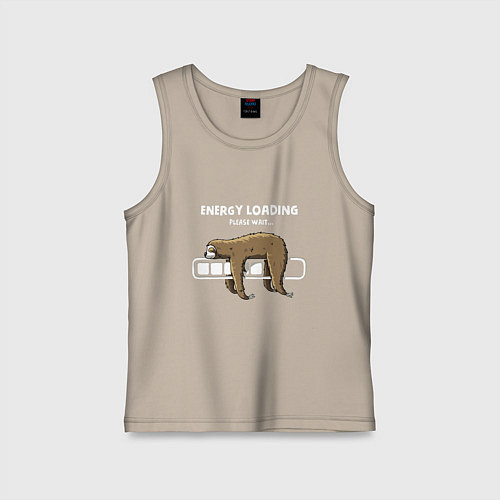 Детская майка Ленивая загрузка / Миндальный – фото 1