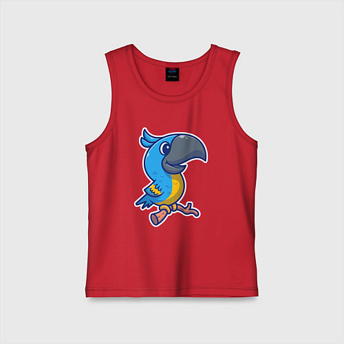 Детская майка Попугайчик / Красный – фото 1