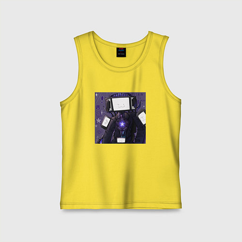 Детская майка Funny Titan TV Man / Желтый – фото 1