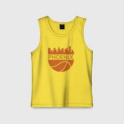 Майка детская хлопок Phoenix basketball city, цвет: желтый