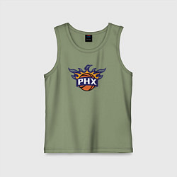 Майка детская хлопок Phoenix Suns fire, цвет: авокадо