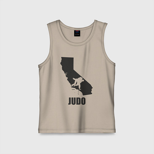 Детская майка Дзюдо Калифорния / Миндальный – фото 1
