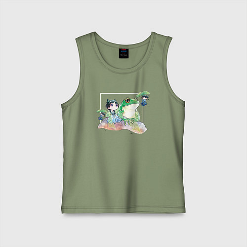 Детская майка Маомао чиби и лягушка - Монолог фармацевта / Авокадо – фото 1