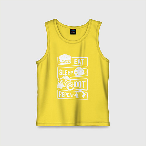 Детская майка Еда сон фото / Желтый – фото 1