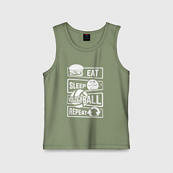 Майка детская хлопок Волейбольный день, цвет: авокадо