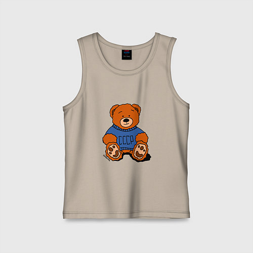 Детская майка Плюшевый мишка из СССР / Миндальный – фото 1