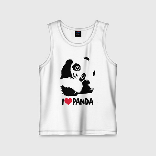 Детская майка I love panda / Белый – фото 1