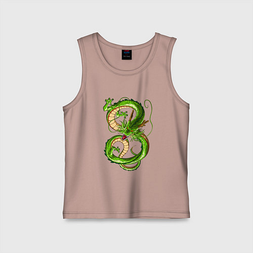 Детская майка Дракон Геннадий / Пыльно-розовый – фото 1