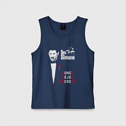 Майка детская хлопок Дон Симеоне, цвет: тёмно-синий