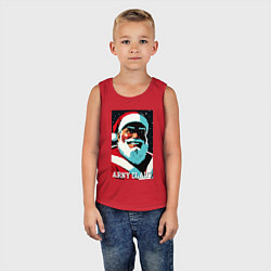 Майка детская хлопок Arnold Schwarzenegger - Santa Claus, цвет: красный — фото 2