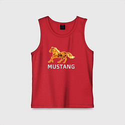 Майка детская хлопок Mustang firely art, цвет: красный