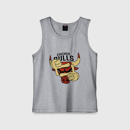 Детская майка Bulls logo with hands / Меланж – фото 1