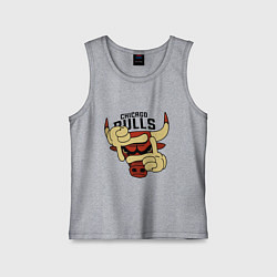 Майка детская хлопок Bulls logo with hands, цвет: меланж