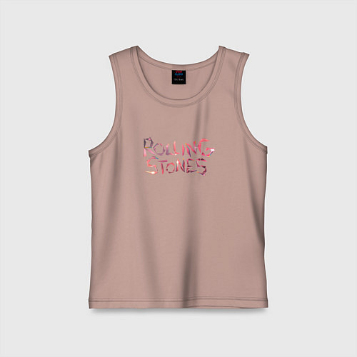 Детская майка The Rolling Stones - logo / Пыльно-розовый – фото 1